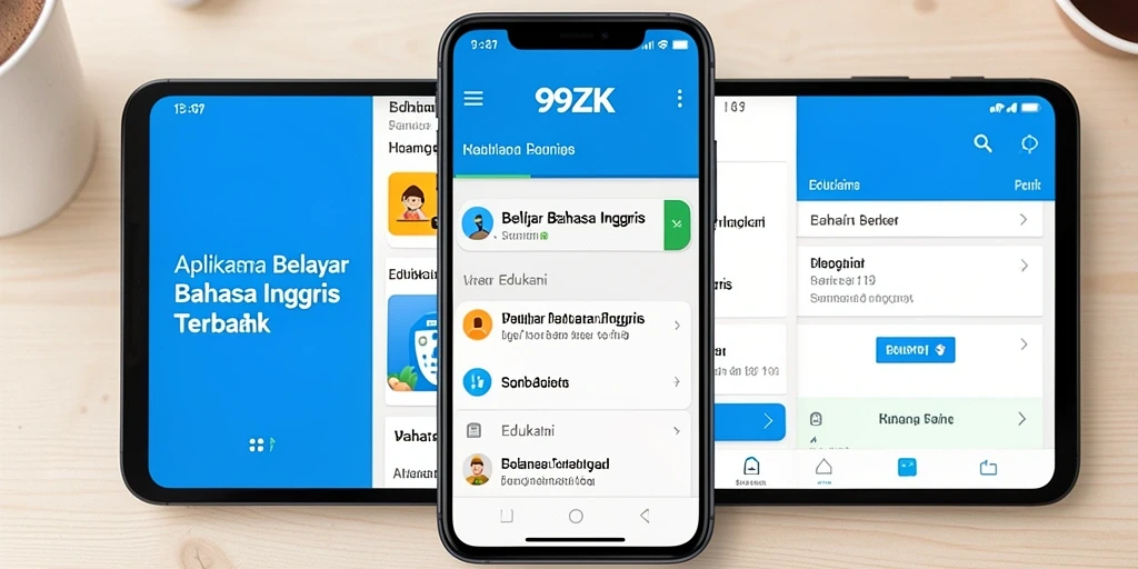 Antarmuka aplikasi 99ZK yang menarik dan fungsional.