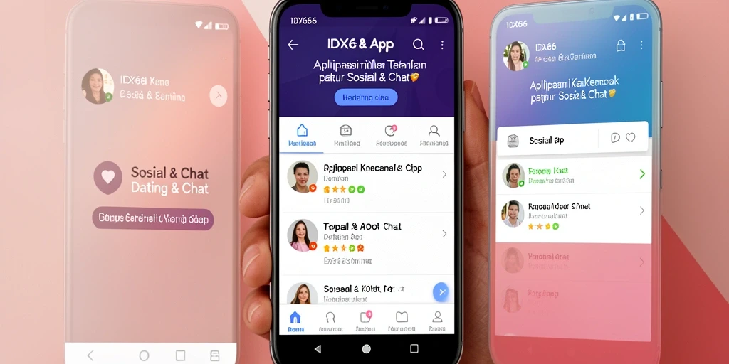 Antarmuka utama IDX66 yang menarik dan interaktif untuk pengguna Dating App.