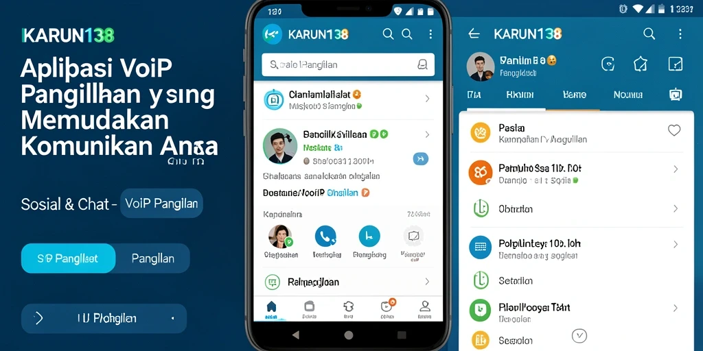 Screenshot antarmuka pengguna KARUN138 untuk VoIP Panggilan.