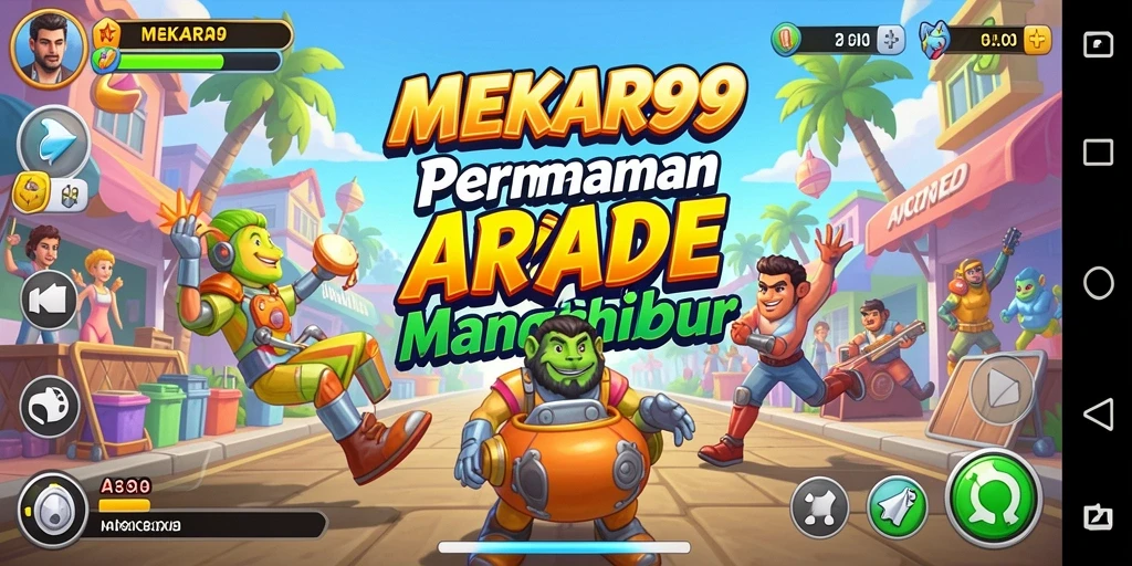 Antarmuka MEKAR99 yang penuh warna dan menarik.