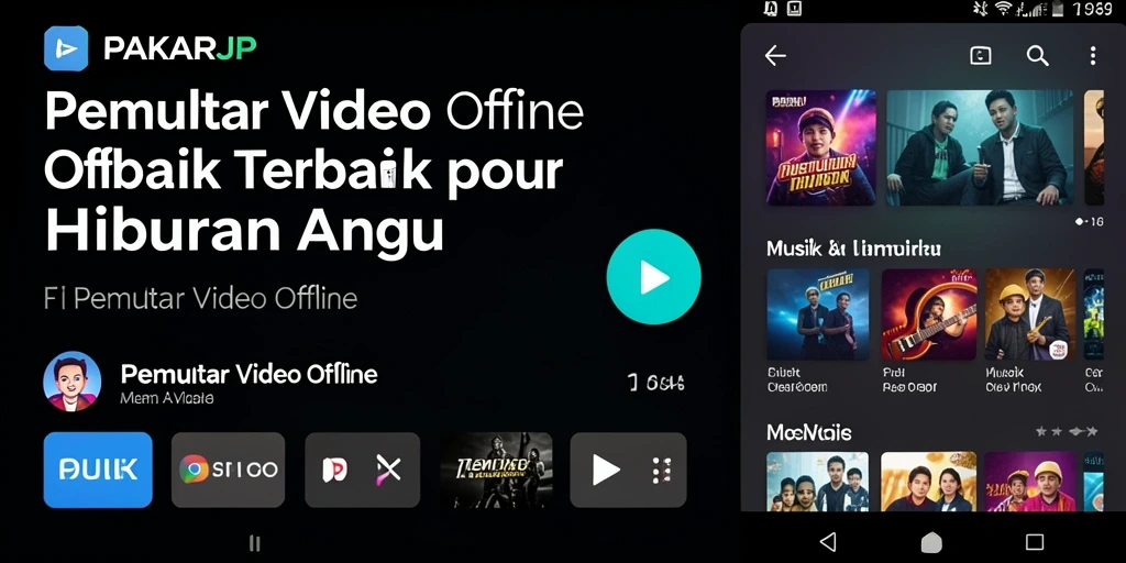 Antarmuka PAKARJP dengan fitur Pemutar Video Offline yang mudah digunakan.