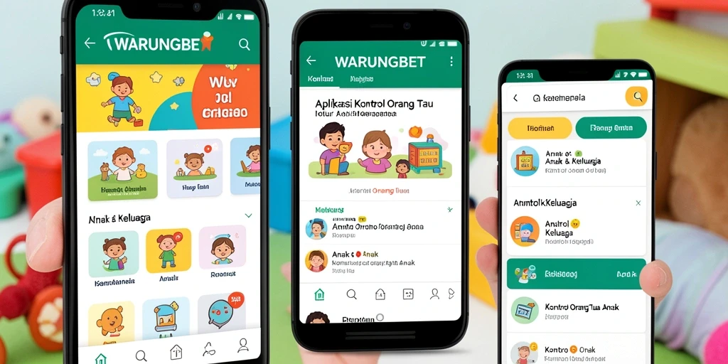 Tampilan aplikasi WARUNGBET yang intuitif dan informatif untuk orang tua.
